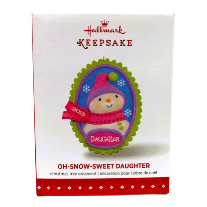 4998 - Set of 4 Sweet Snowman Family Hallmark Keepsake Ornaments with Cool Son and Sweet Daughter |Pod 1-70|