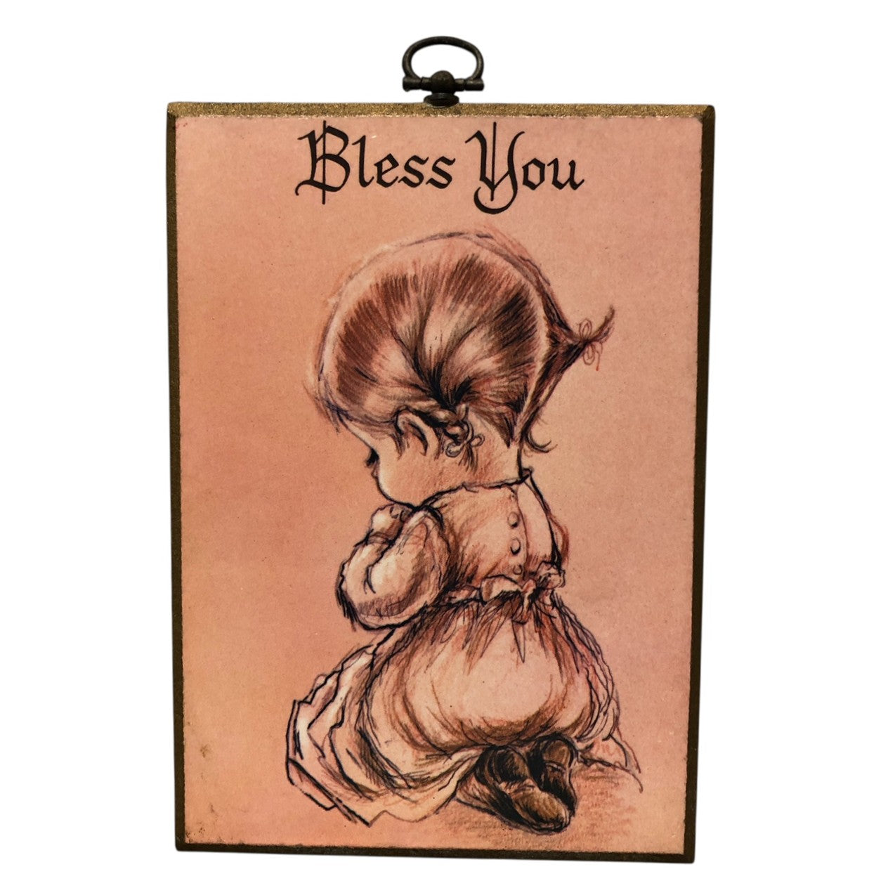 5039 - 7" Bless You Decoupage Plaque |16-21|