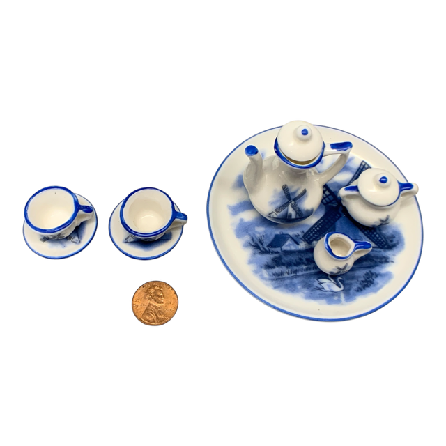 5490 - 10 Pc Windmill Miniature Ceramic Teaset |10-11|