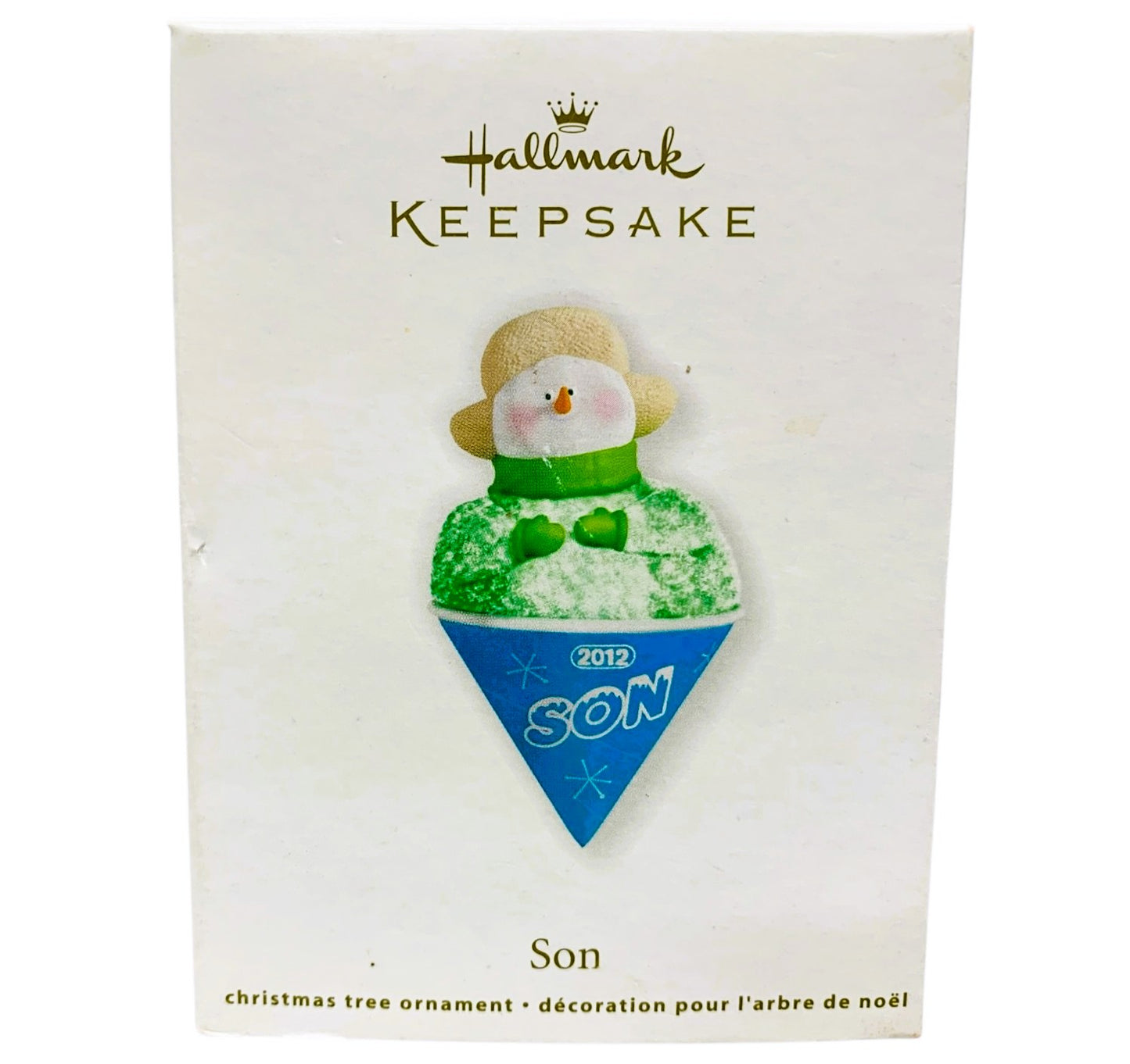 6004 - 3 Piece Set Father, Son and Daughter Snow Cone Snowmen Ornaments 5" |Pod 1-74|