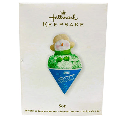 6004 - 3 Piece Set Father, Son and Daughter Snow Cone Snowmen Ornaments 5" |Pod 1-74|