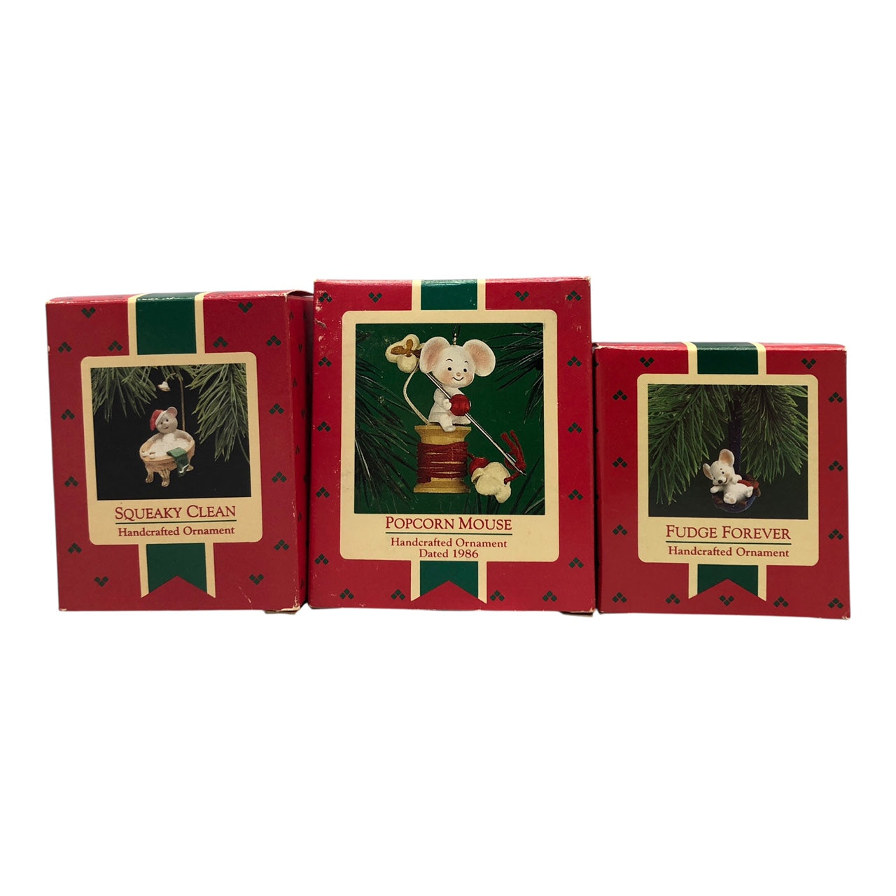 6710 - 3 Piece Popcorn Mouse Ornament Set |Pod 1-74|