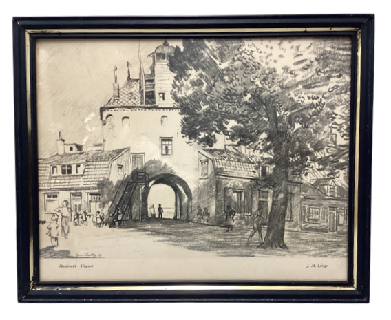 6808 - Jm Lutte Harderwikj Vispoort 8x10 Framed |16-21|