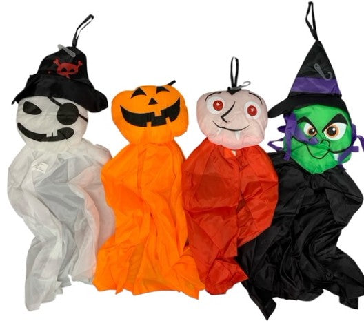 7038 - Hanging Halloween Decor Set/4 Pumpkin Ghost Witch Vampire |G-106|