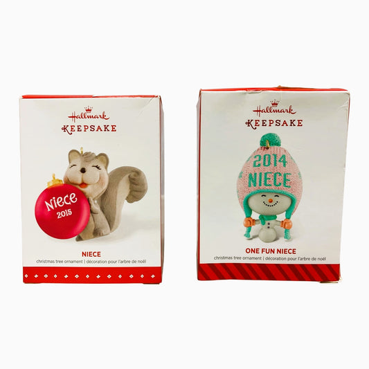 7370 - Set of 2 4 Inch My Sweet Niece Hallmark Keepsake Ornaments |Pod 1-66|