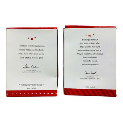 7370 - Set of 2 4 Inch My Sweet Niece Hallmark Keepsake Ornaments |Pod 1-66|