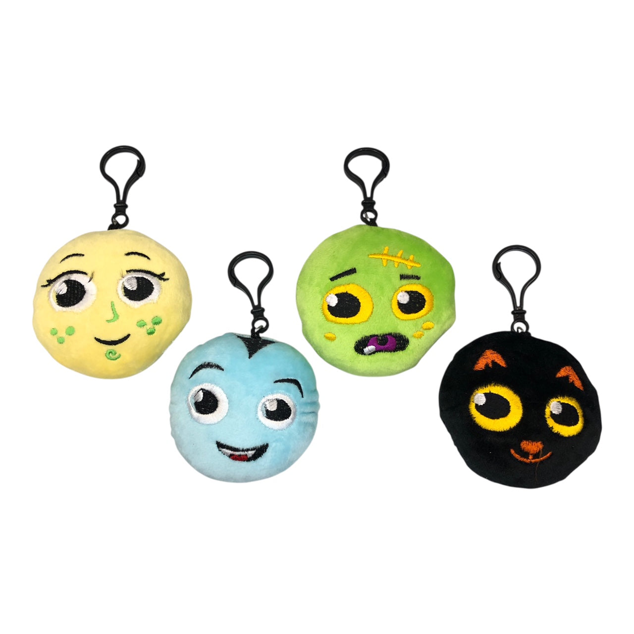 7387 - Set of 4 3.75" Emoticon Halloween Plush |Pod 2-6|