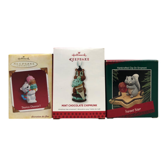 7527 - 3Pc Something Sweet Chipmunk Ornament Set |TBD|
