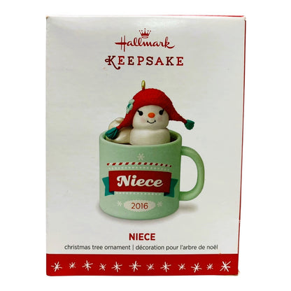 7668 - 2 Piece Set Stay Warm Niece and Nephew Hallmark Ornaments 4" |TBD|