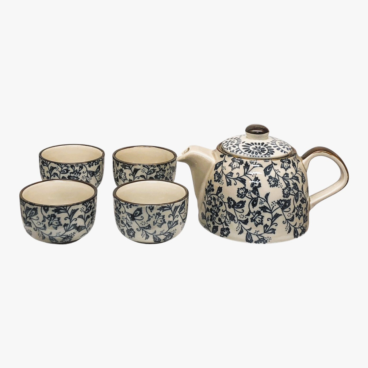 7893 - Flower Ceramic Blue/White Tea Set |13-27||STORE|