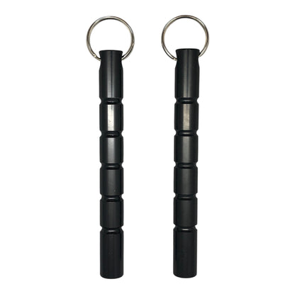 8188 - Set of 2 Kubaton Key Ring Flat Black |86|