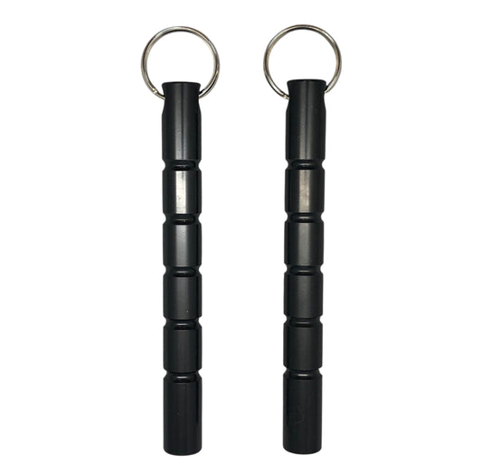 8188 - Set of 2 Kubaton Key Ring Flat Black |86|