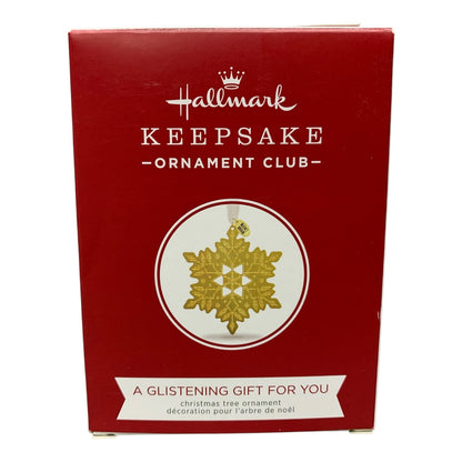 8663 - Set of 2 Golden Snowflakes Ornaments Set 5" |TBD|