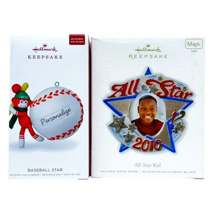 9004 - HALLMARK Set of 3 All Star Baseball Ornaments |Pod 1-70|
