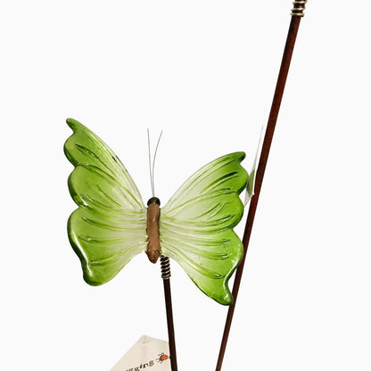 10375 - Set of Three 12" Green Butterfly Stake |G-15|
