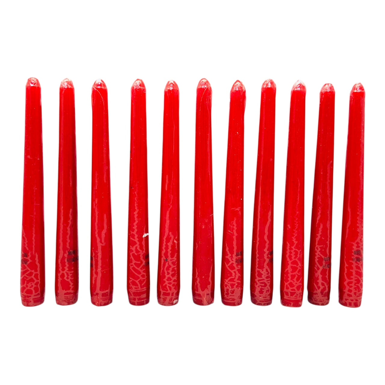 10466 - 10 Pack 8" Red Tapered Candles |SCENT-27|