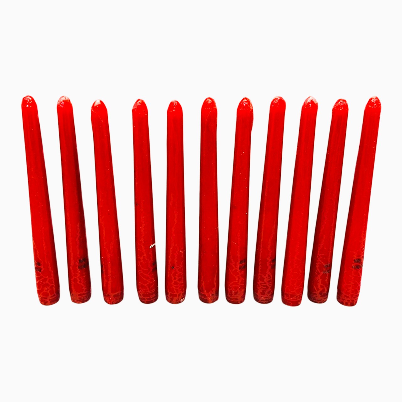 10466 - 10 Pack 8" Red Tapered Candles |SCENT-27|