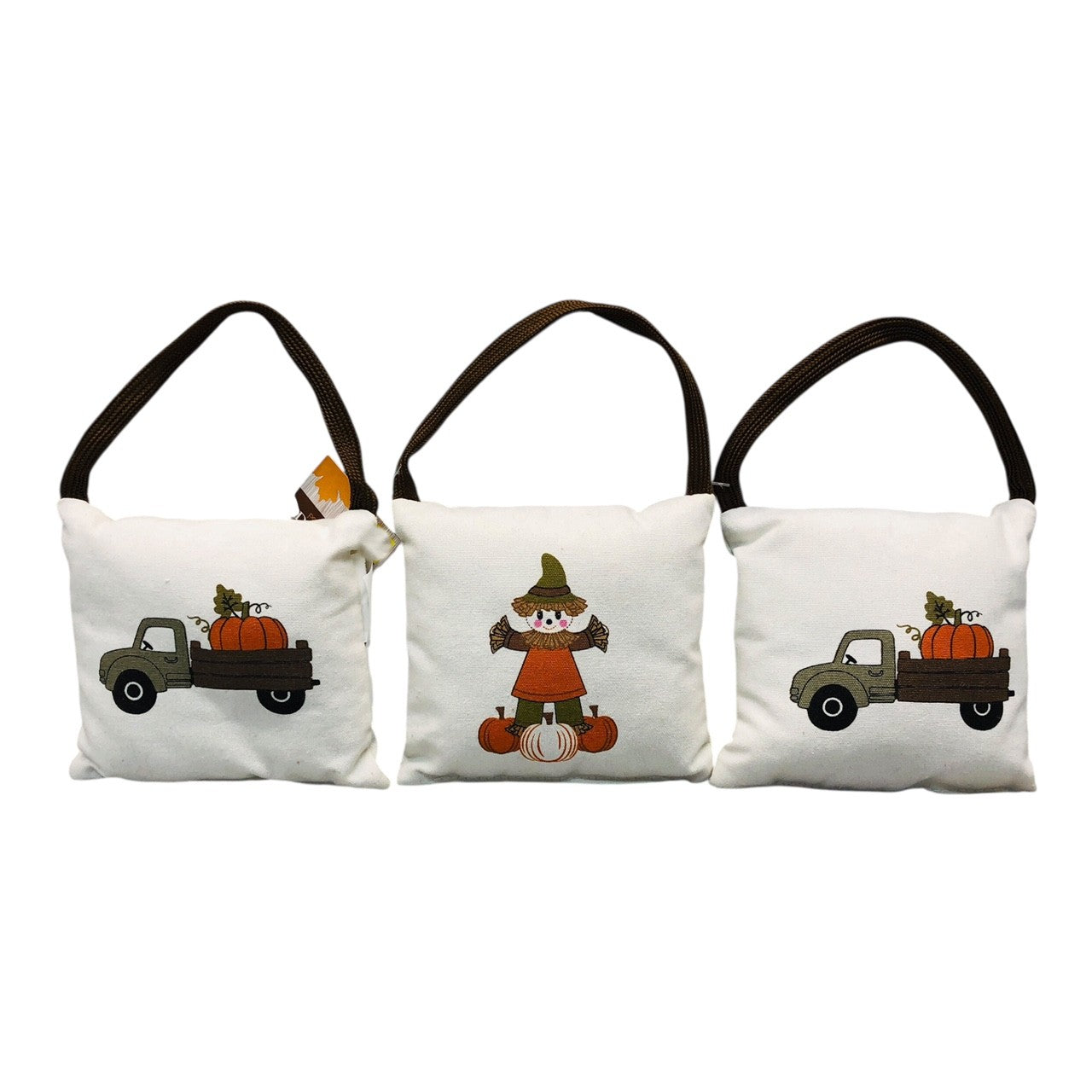 10871 - 3 Pack Pumpkin Truck & Scarecrow Door Pillows |H-53|