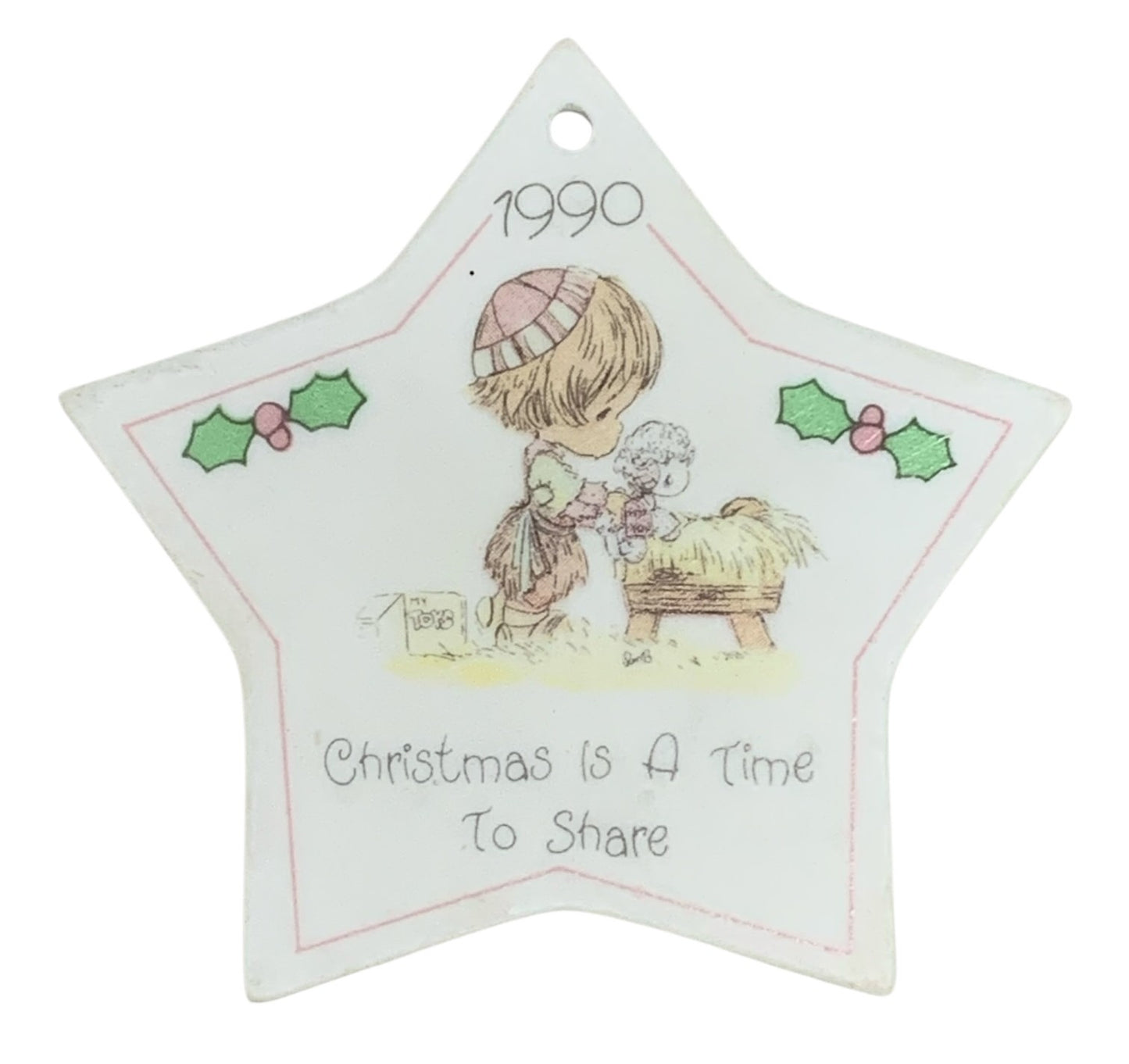 11099 - Christmas Is a Time to Share Precious Moments Star Ornament 4" |H-26|