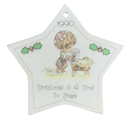 11099 - Christmas Is a Time to Share Precious Moments Star Ornament 4" |H-26|