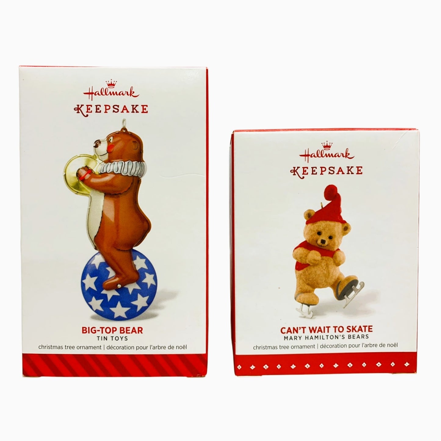 11122 - Set of 2 4" Bear Ornaments |Pod 1-74|