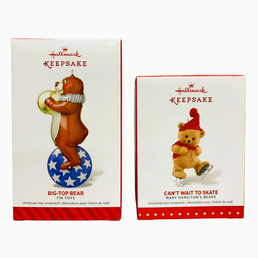 11122 - Set of 2 4" Bear Ornaments |Pod 1-74|