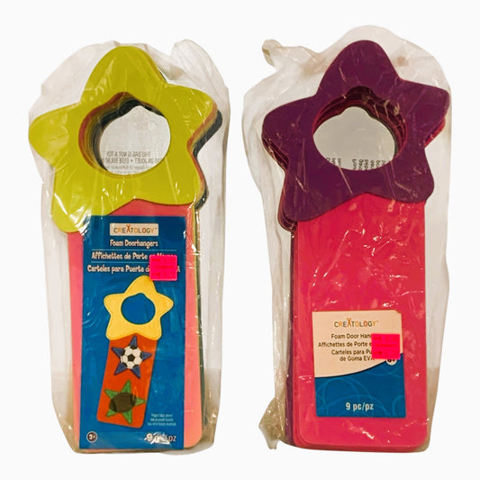 11509 - 2 Packs Of 9pc Foam Door Hangers With Stars 11" |H-34|
