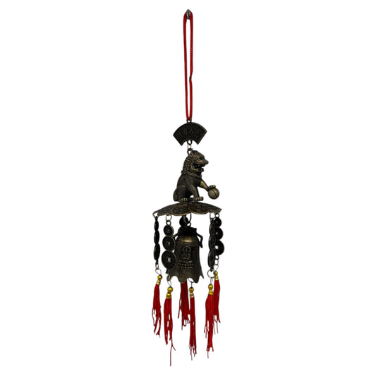 11682 - Oriental Hanging Bear Charm With Pagoda |13-10|