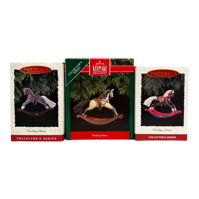 11795 - Elegant Set of 3 Rocking Horse Ornaments |Pod 1-70|