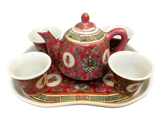 12758 - 7 pc Oriental Ceramic Tea Set  |22-2|