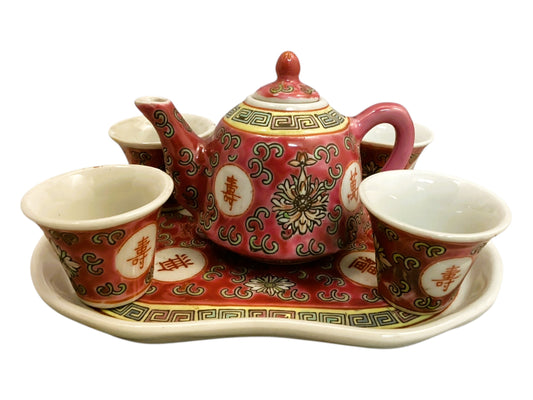 12758 - 7 pc Oriental Ceramic Tea Set  |22-2|