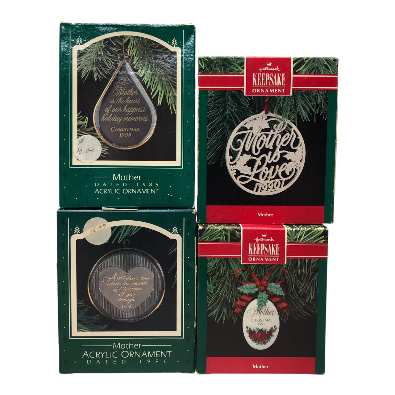 12773 - 4-Piece To My Mother Hallmark Keepsake Ornaments Set |Pod 1-70|