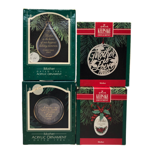 12773 - 4-Piece To My Mother Hallmark Keepsake Ornaments Set |Pod 1-70|
