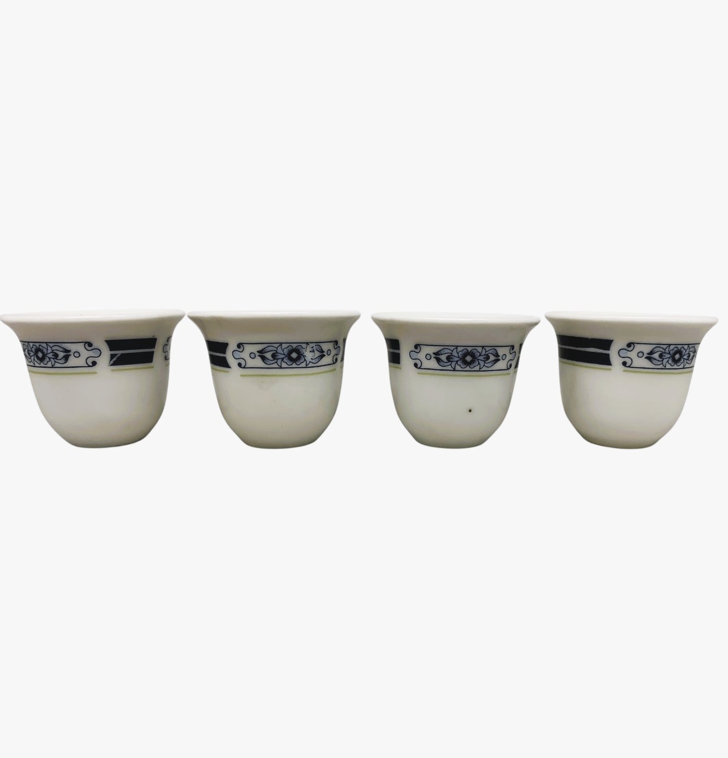 13454 - Set of 4 Blue White Sake Cups 1" |13-22|