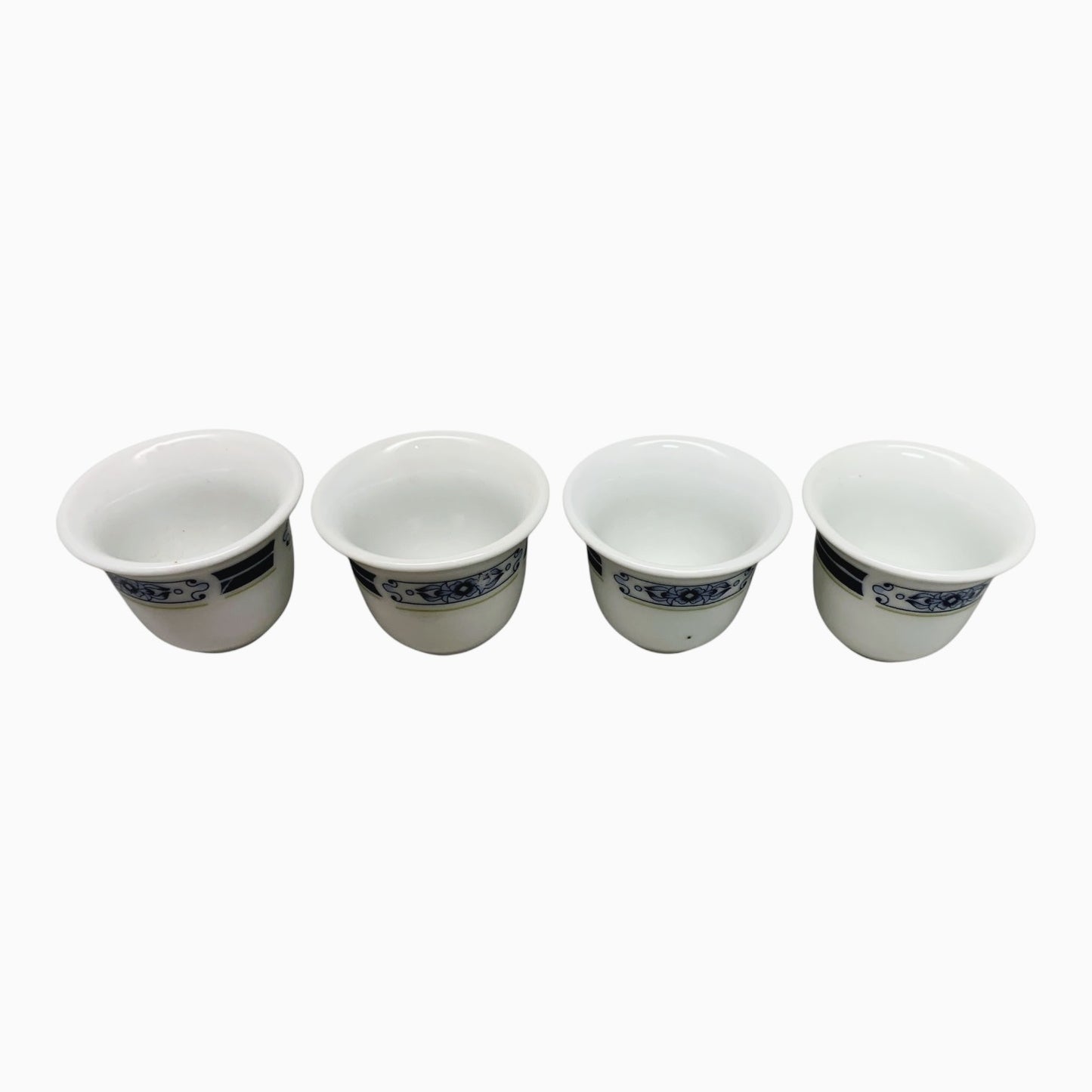 13454 - Set of 4 Blue White Sake Cups 1" |13-22|