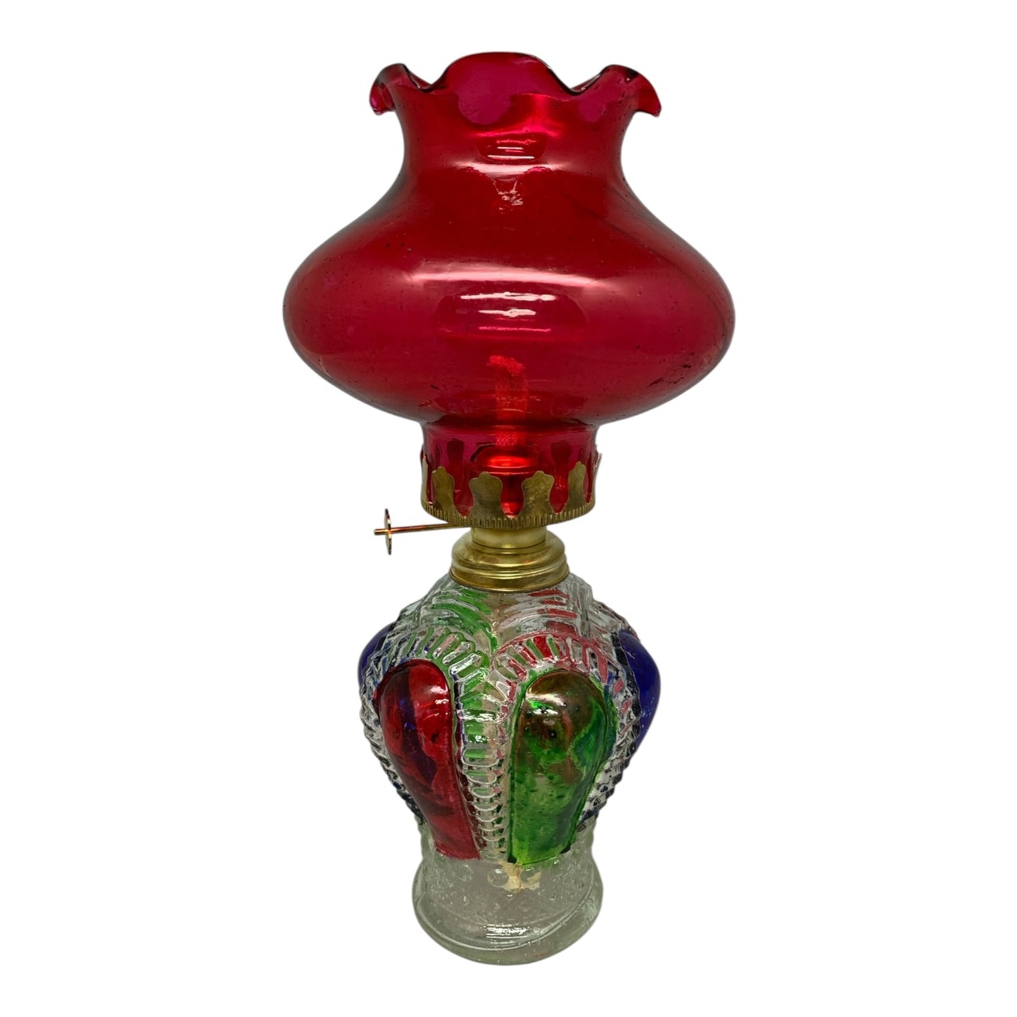 13459 - 9" Red Blue Green Oil Lamp |9-16|
