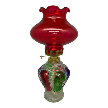13459 - 9" Red Blue Green Oil Lamp |9-16|
