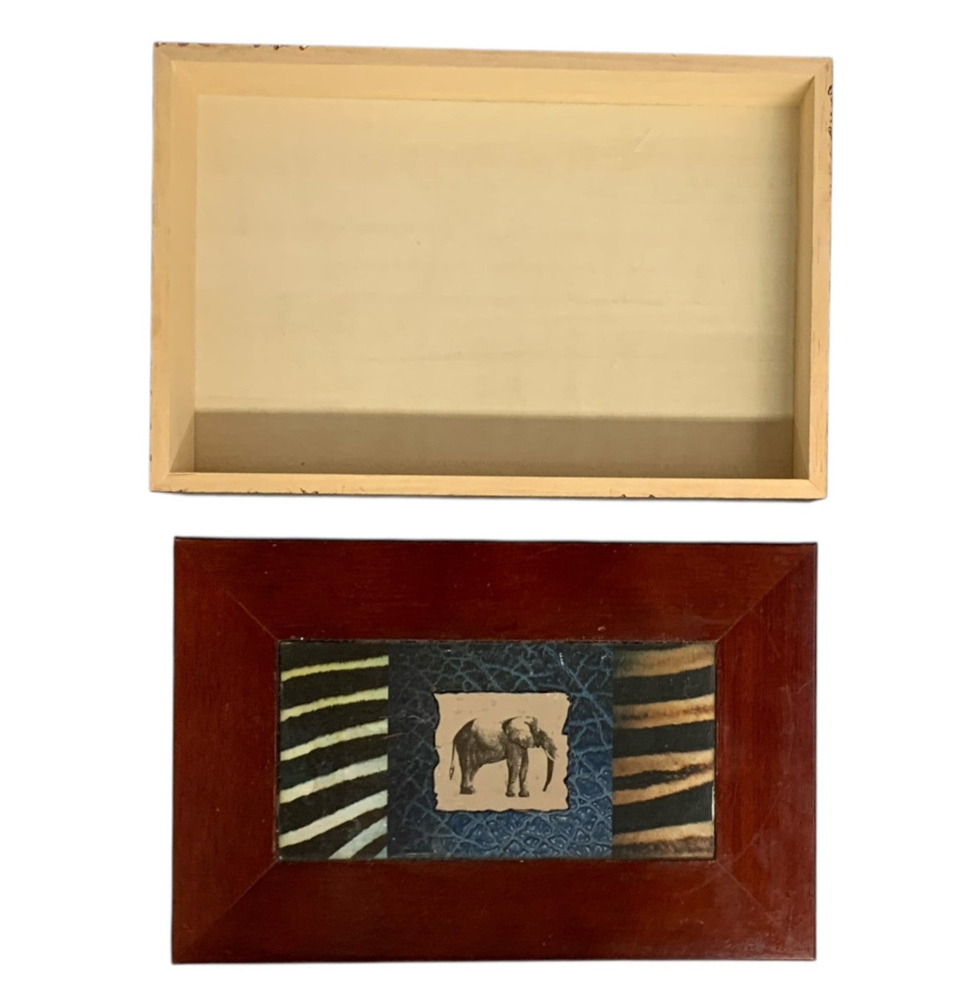 13477 - 12" Elephant Painted Gift Box |Z-C|