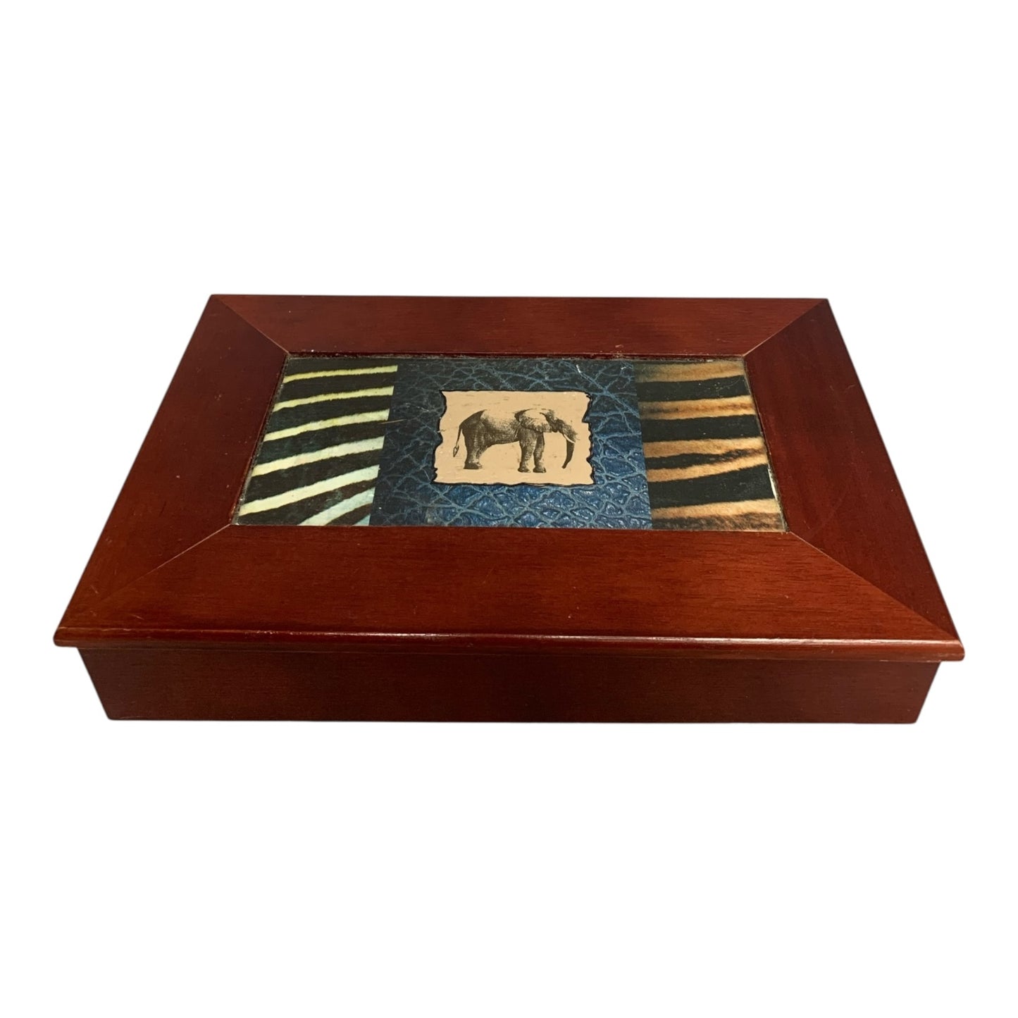 13477 - 12" Elephant Painted Gift Box |Z-C|