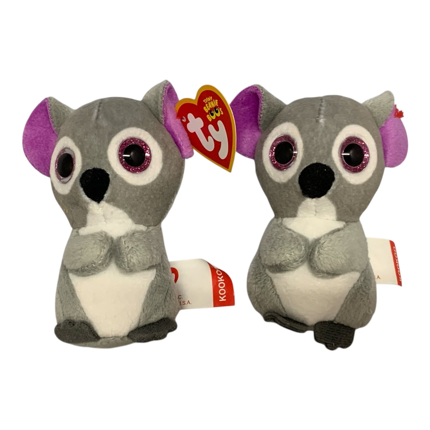13673 - 2 Pack Beanie Baby Ty Kookoo the Koala 4" |19-26|