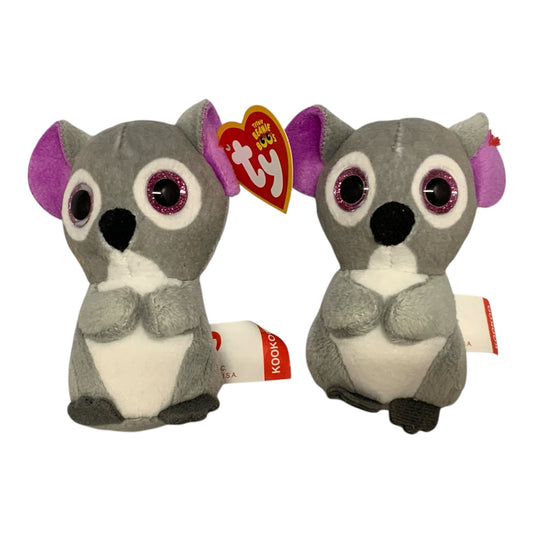 13673 - 2 Pack Beanie Baby Ty Kookoo the Koala 4" |19-26|