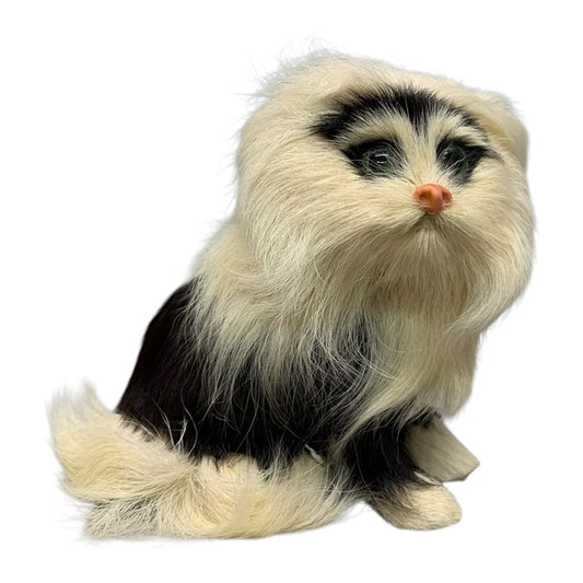 14468 - 3.5" Black & White Fur Cat |Z-30|