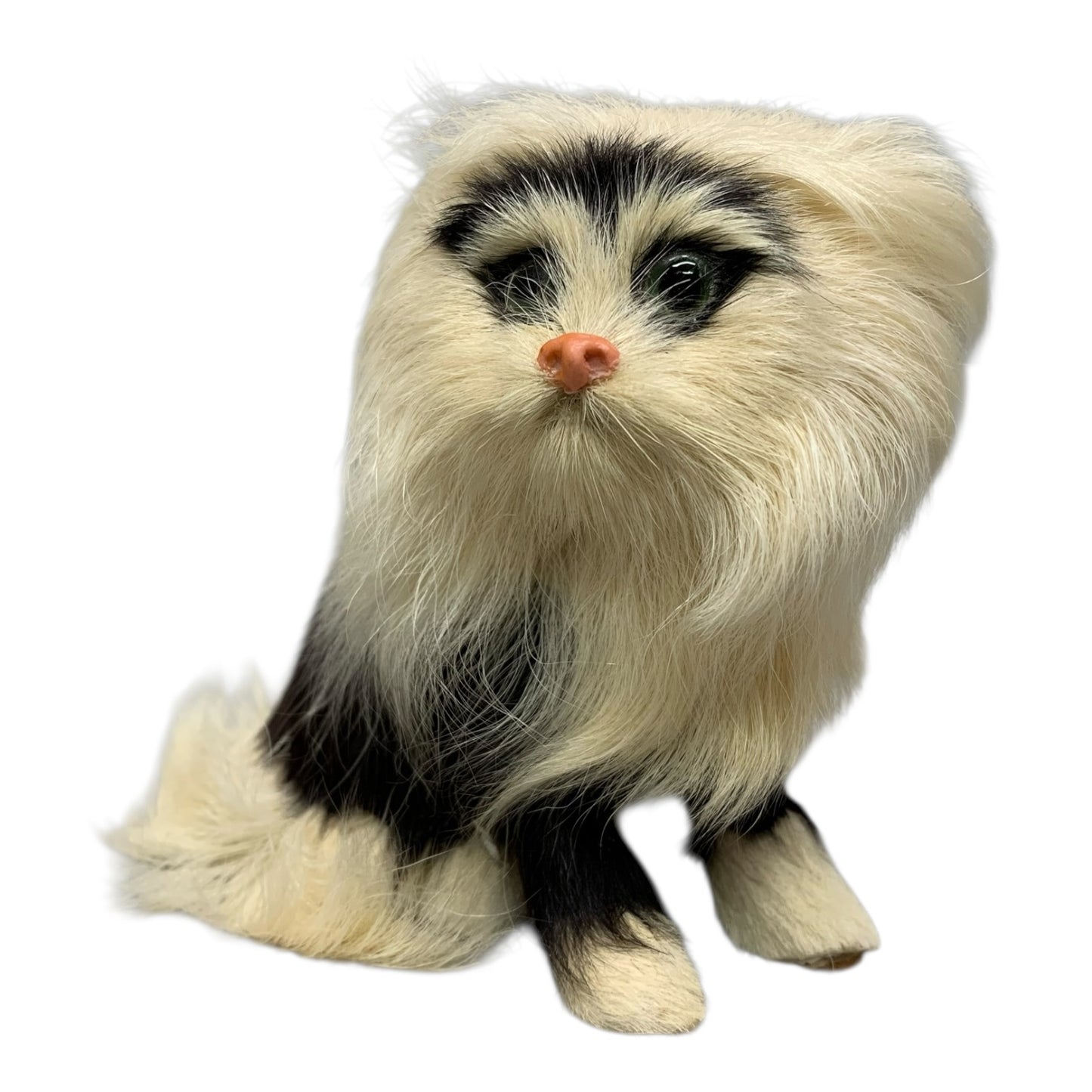 14468 - 3.5" Black & White Fur Cat |Z-30|