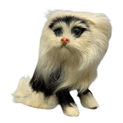 14468 - 3.5" Black & White Fur Cat |Z-30|