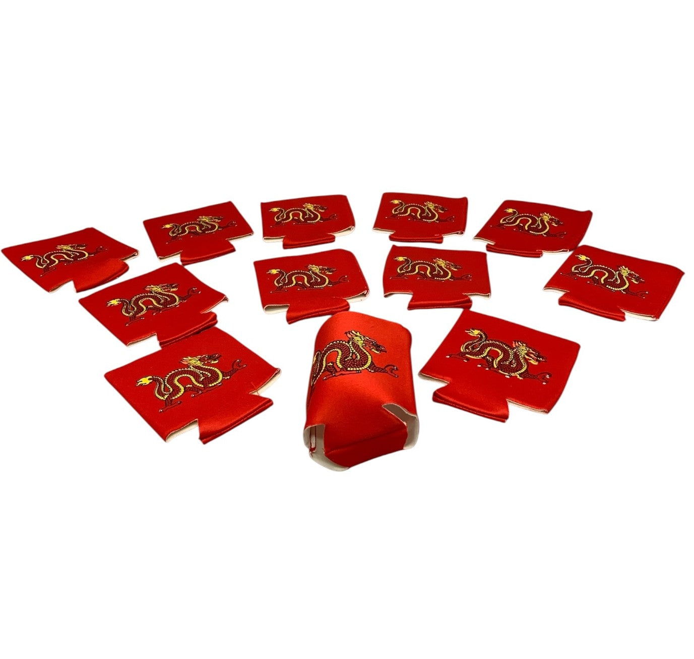 15381 - Dozen Red Dragon Drink Koozie 5" |17-26 & Pod 3-73|