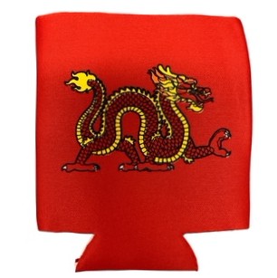 15381 - Dozen Red Dragon Drink Koozie 5" |17-26 & Pod 3-73|