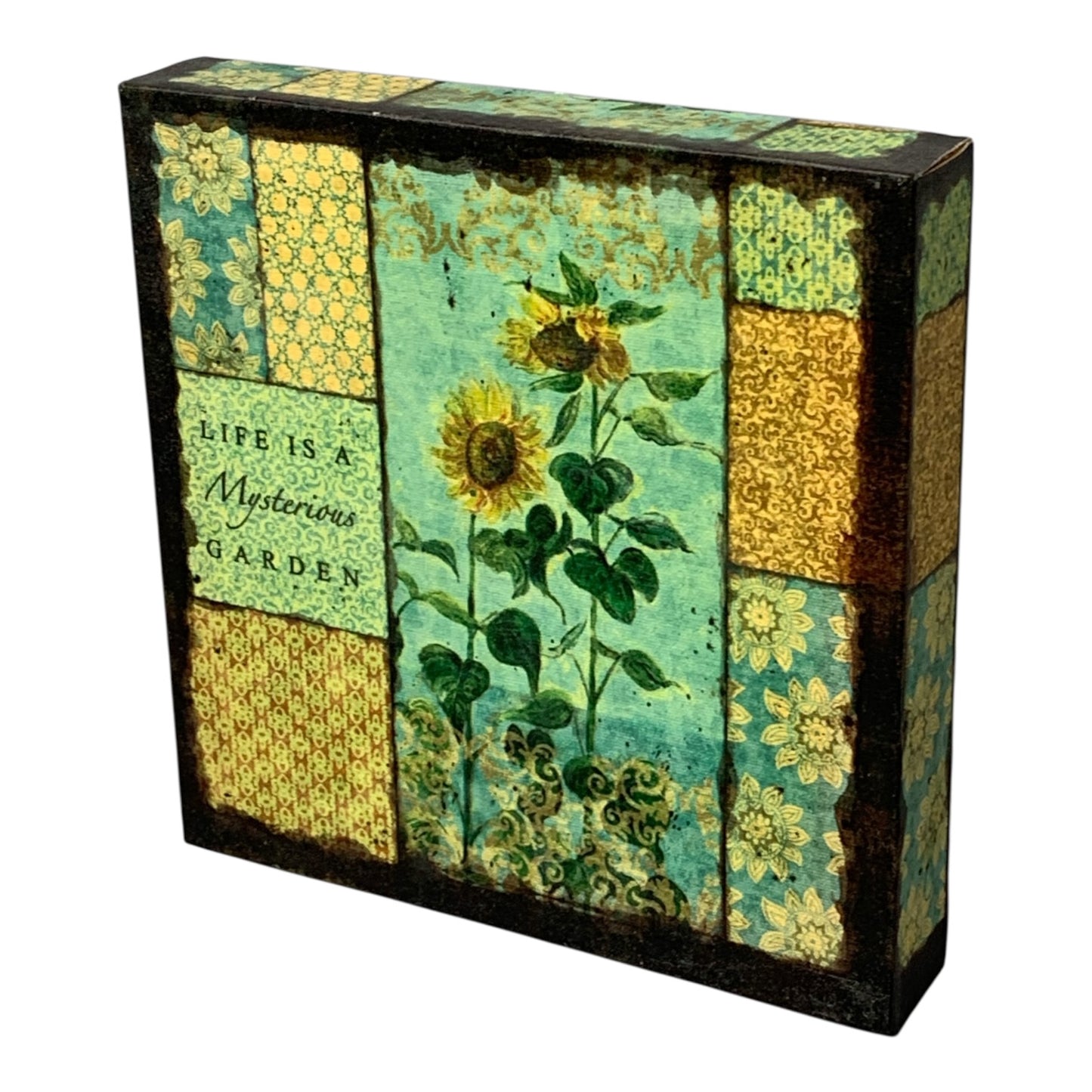15455 - 9" Sunflower Canvas Life Is a Mystery |5-13|