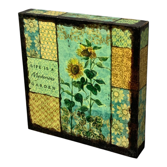 15455 - 9" Sunflower Canvas Life Is a Mystery |5-13|