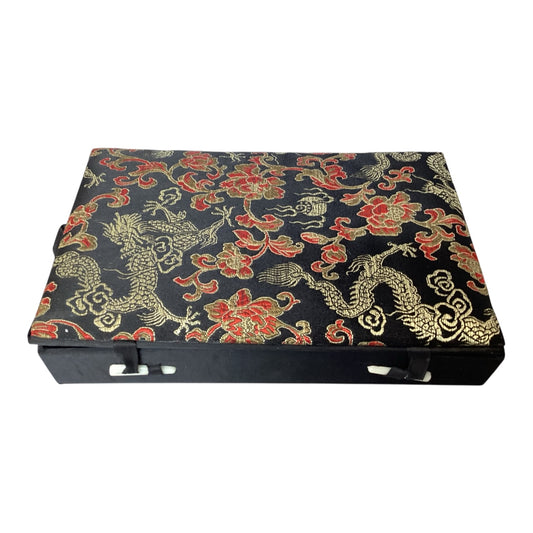15545 - Black Silk Abacus with Bag of Coins  7x4.5" |19-27|