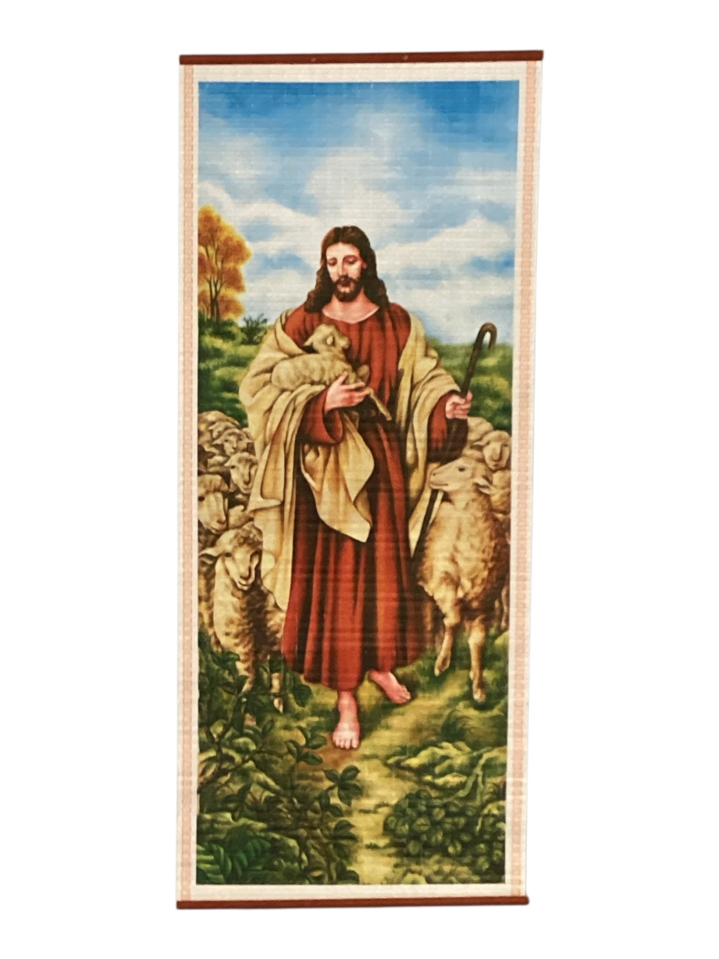 16882 - 12X30" Jesus Rattan Scroll L06256 - W/Scrolls |W-48|